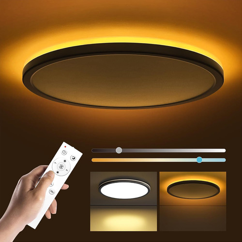 Lámpara De Techo Led 12 Con Control Remoto Ajustable