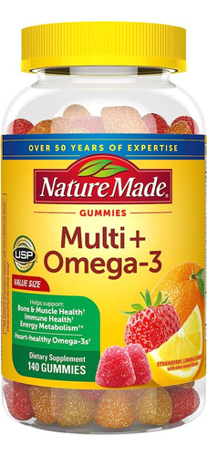 Multivitamínico + Omega 3 Nature Made 140 Gomitas