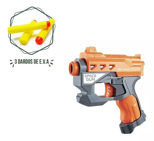 Lançador De 06 Dardos Super Shot Supreme Pistola Laranja