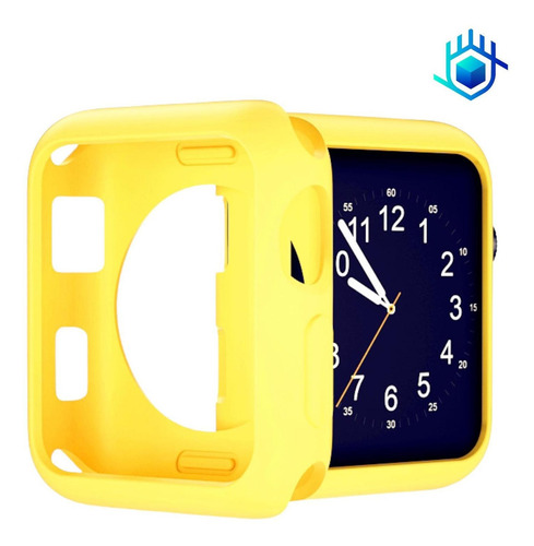 Imagen 1 de 9 de Funda Goma Suave + Mica Para Apple Watch Protector Premium