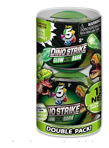 Zuru 5 Sorpresas Dino-strike (brillan En La Oscuridad) 