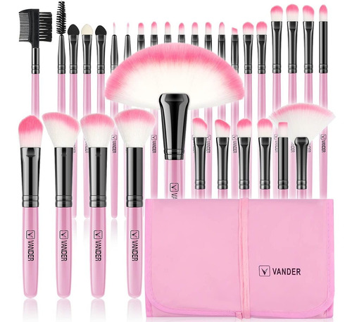 Pinceles De Maquillaje 32pcs Suave Kabuki Sintético Ce...