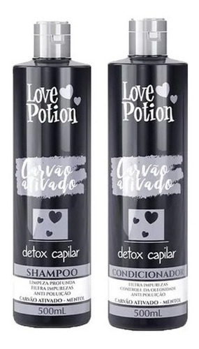 Kit Home Care Carvão Ativado Detox Capilar Love Potion 500ml