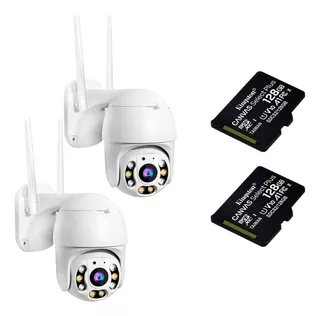 Pack Ahorro 2 Camaras Exterior Wifi Sensor + Memoria Microsd