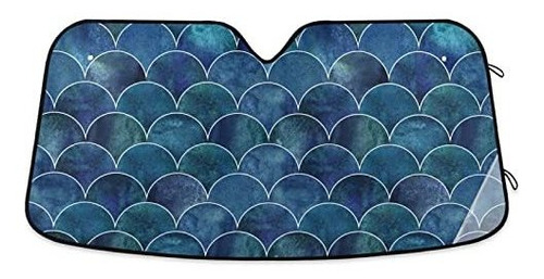 Protector Solar Para Luna Fish Scale Ocean Car Sunshade Para