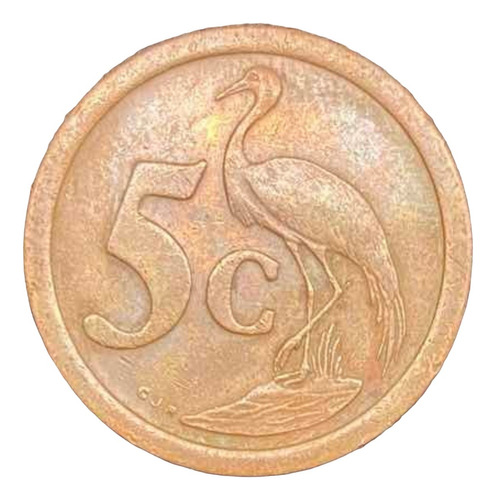 Sudafrica - 5 Cents - Año 1990 - Pajaro - Km #134