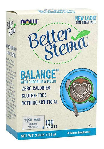 Endulzante Stevia Libre De Gluten 100 Pz/caja