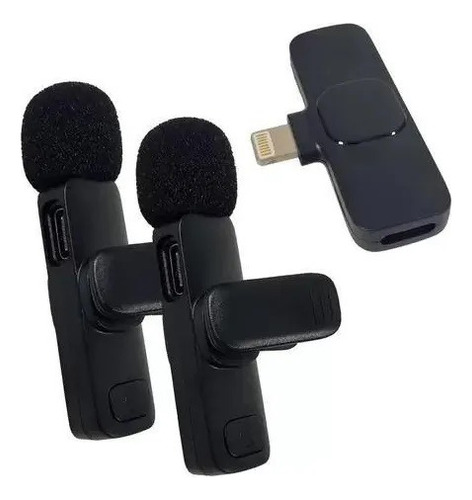 2 Microfones Lapela Sem Fio Tipo C Android Profissional