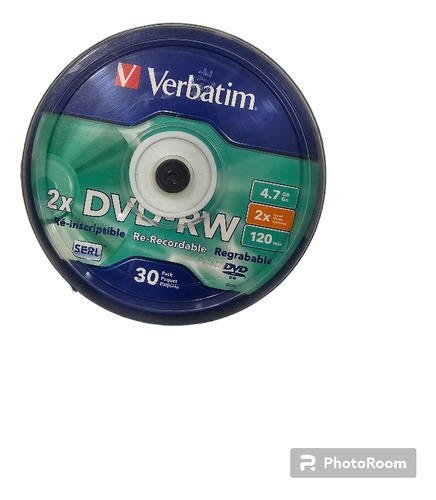 Pack 30 Dvd-rw Verbatim 2x Regrabable