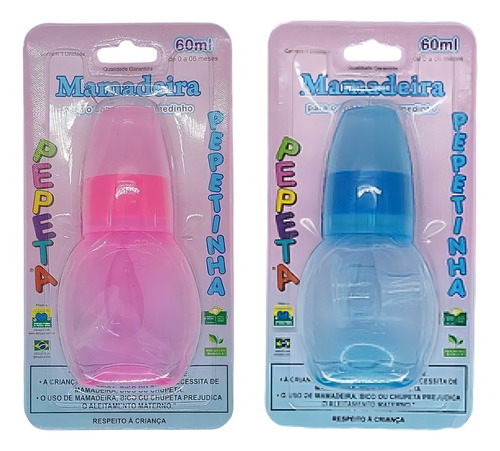 Mamadeira Pepeta Pepetinha 60ml Chuquinha Mini Bebe Cores Cor Rosa