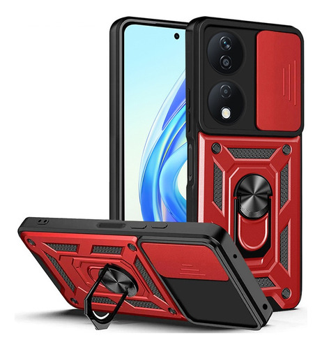 For Honor X7b Slide Cover Rugged Stand Hard Shockproof Case