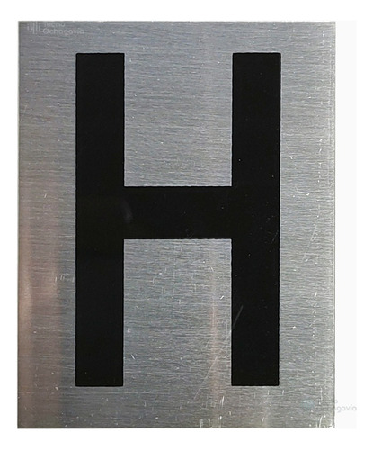Letra H - Metálico Con Adhesivo - Señal - Letrero De Aviso