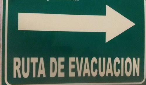 Letrero Fotoluminiscente Ruta De Evacuación Lote De 2 Piezas