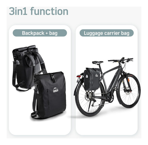 Bolsa De Bicicleta Borgen - 25 L - 100% À Prova Dágua - Al