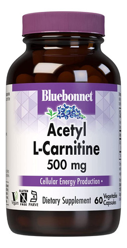 Bluebonnet Acetyl L-carnitine 500 Mg Vitamin Capsules, 60 C