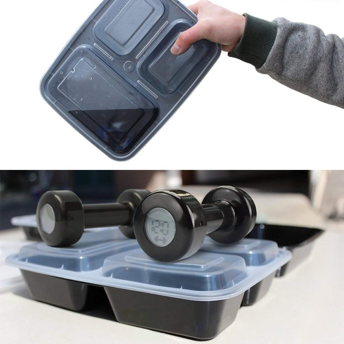 Enther 36oz Meal Prep Containers 20 Pack 3 Compartments W...