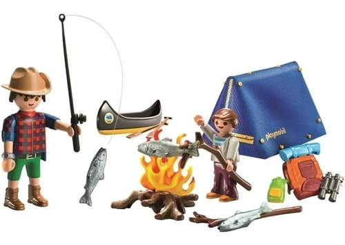 Imagen 3 de 6 de Playmobil 9323 Maletín Campamento Playking