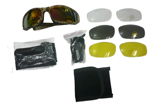 Lentes Tácticos Con 4 Lentes Intercambiables Deportes