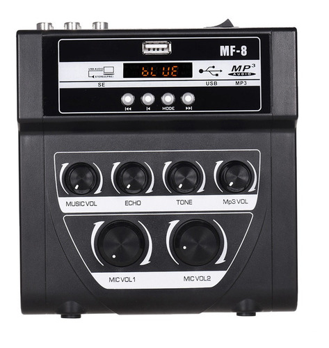 Microfono Mixer Bt Karaoke Mini Compatible Con Mp3 Para Grab