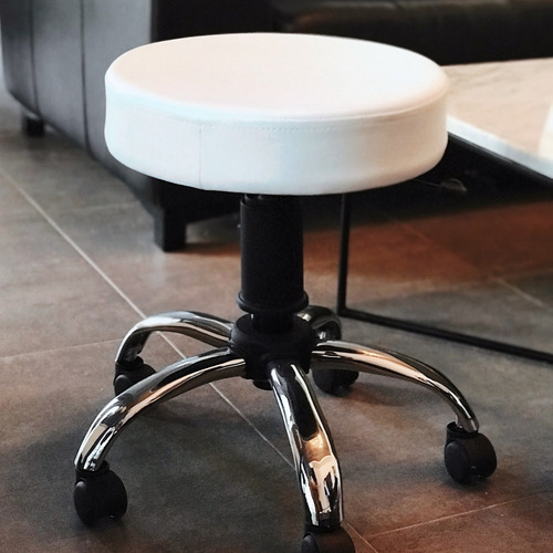 Imagen 3 de 4 de Taburete Neumático Con Ruedas Base Cromada Diseño Rossi