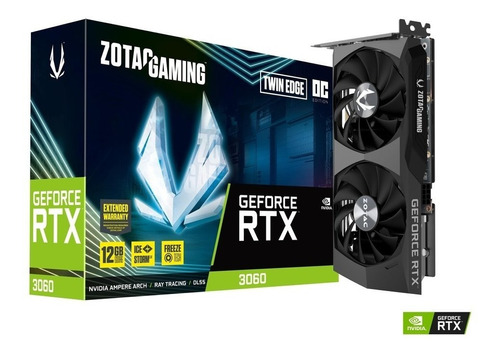 Tarjeta De Video Zotac Gaming Geforce RTX 3060 Twin Edge OC 12GB GDDR6 ZT-A30600H-10M