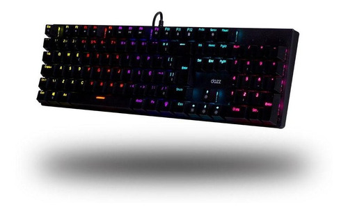 Teclado Mecânico Gamer Rgb Orion Essential Preto Dazz Idioma Português Brasil