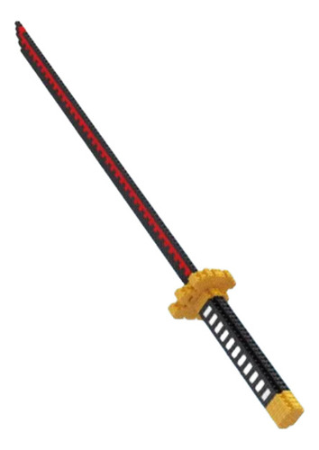 Blocos De Montar Encaixe Sabre Katana Japonesa Samurai 498pc Quantidade De Peças 498 Versão Do Personagem Vermelho Com Preto