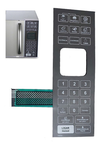 Imagem 3 de 6 de Membrana Teclado Para Microondas Philco Pme25