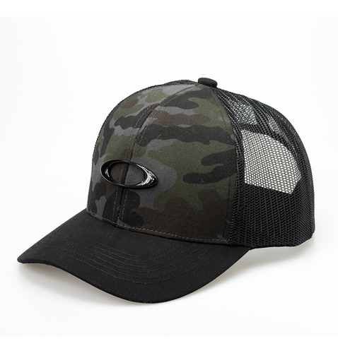 Boné Oakley Metal Ellipse Trucker Camuflado Stone Grey