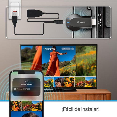Imagen 6 de 8 de Adaptador Wi-fi Espejo De Celular A Tv | intv-060