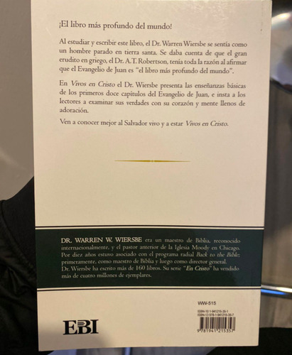 Vivos En Cristo, De Warren W. Wiersbe