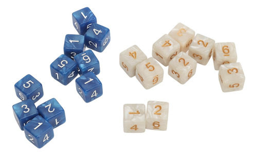Juego De 20 Dados Acrílicos Con Números De Juego Con Esquina