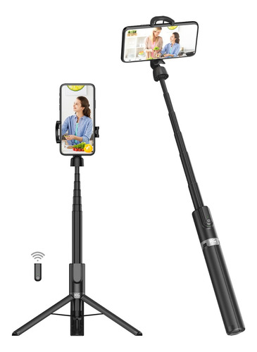 Kit Monopod Bluetooth Selfie Trípode Tiktok Negro Kg202