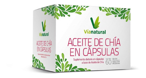 Imagen 1 de 1 de Aceite De Chia Capsulas Blandas 1000 Mg Colesterol