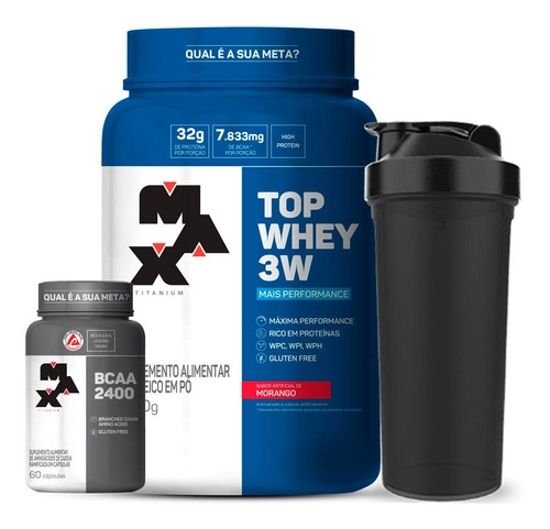 Top Whey 3w - 900g - Max Titanium - Edicão Limitada