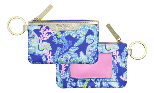 Lilly Pulitzer Funda De Identificacin Con Llavero Con Cierre