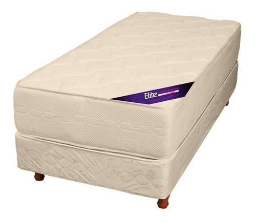 Sommier Elite Ambar 1 plaza de 190cmx80cm  blanco