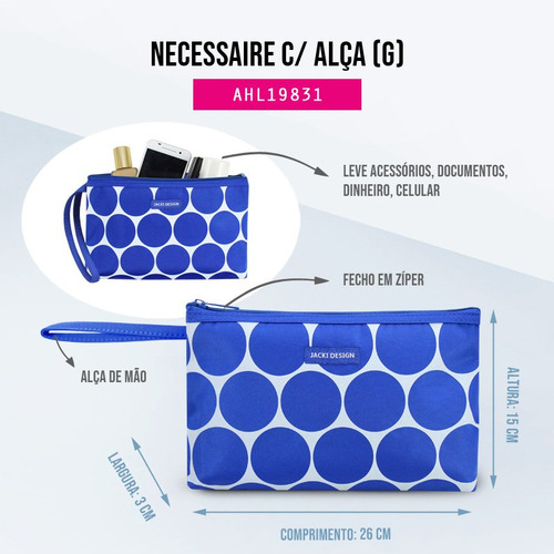 Necessaire Com Alça (p) Cor Vermelho