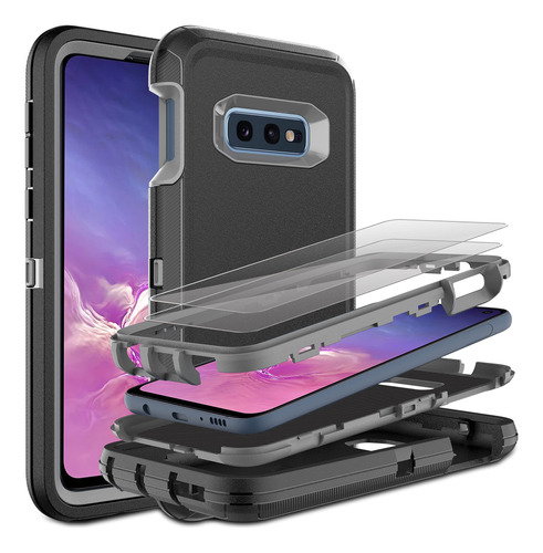 Funda Para Galaxy S10e Samsung 2 Pieza Pelicula Prueba Golpe