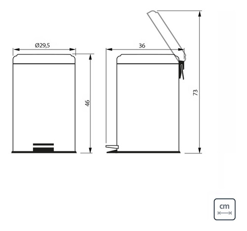 Lixeira Aço Inox Tramontina Com Pedal E Balde Removível 20lt