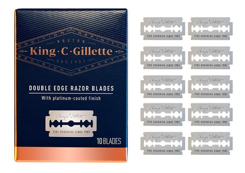 Lâminas De Barbear King C. Gillette Pack 10 Unidades