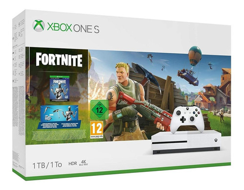 Microsoft Xbox One S 1TB Fortnite cor  branco
