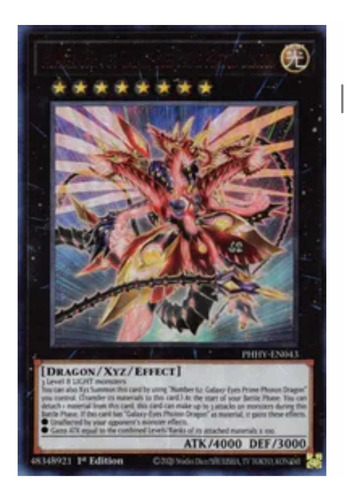 Yugioh! Number C62: Neo Galaxy-eyes Prime Photon Dragon