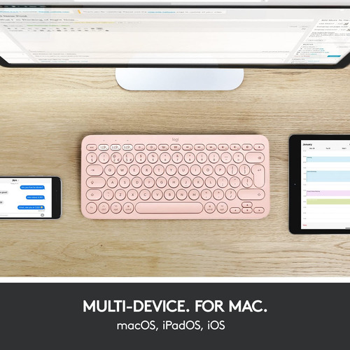 Combo Logitech Teclado K380 + Mouse M350 Rosa Bluetooth