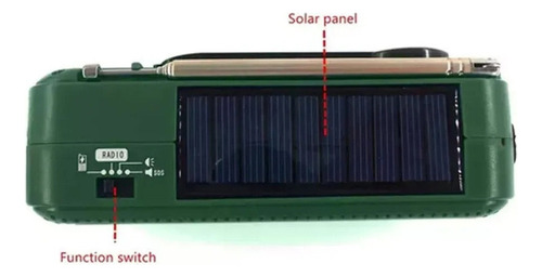 . Radio Portátil De Emergencia Am Y Fm Radio Solar De