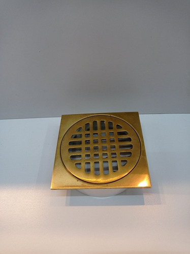 Reja 10 X 10 Bronce Pulido Con Base Pvc Para Caja Nicoll