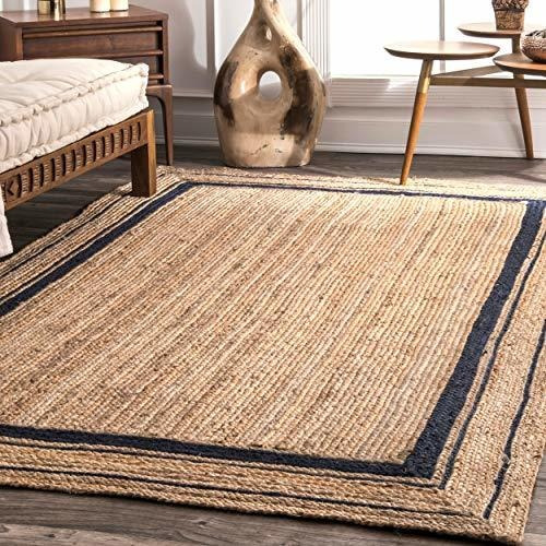 Nuloom Rikki Alfombra De Yute Trenzada Con Borde Trenzado, 3