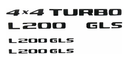 Kit Adesivos L200 Gls 4x4 Turbo Resinado Rs10