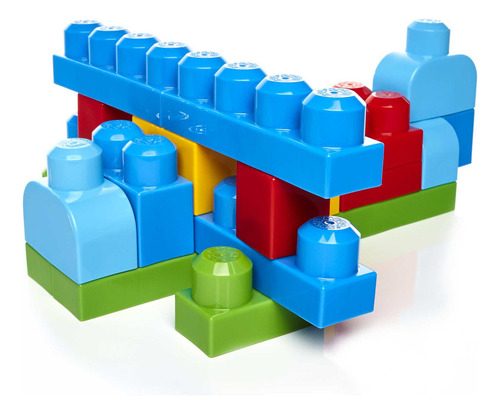 Juguete De Construcción Mega Bloks Gran Bolsa 80 Bloques 80