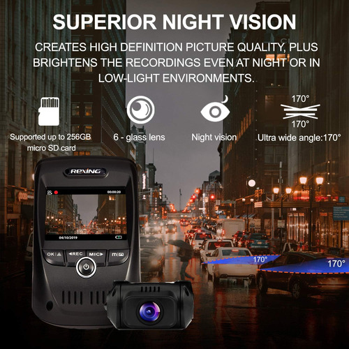Rexing V1p Max 4k Uhd Dual Channel Dash Cam